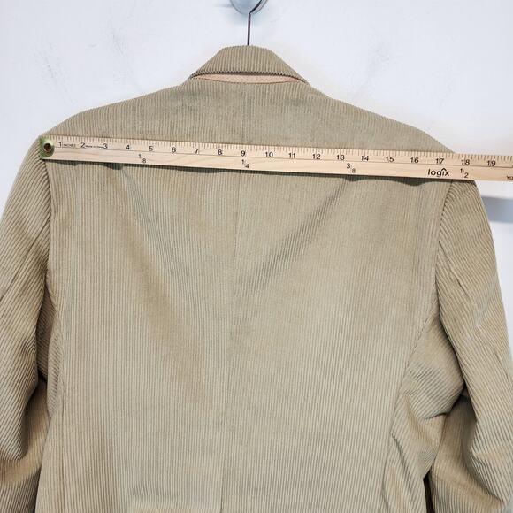 StudioSuits Corduroy Blazer Mens 40S Tan Suit Jacket Sport Coat Androgynous - Picture 11 of 13